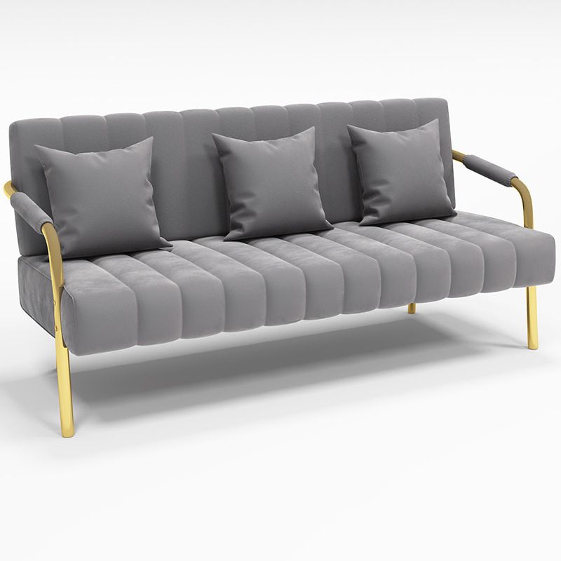 Modern Standard Metal Legs Sofa Macaroon Fabric Sofa for Apartment Clearhalo 'furn' 'furn_sofas' 'Furniture' 'furniture_sofas' 'kitchen' 'kitchen_sofas' 'Living Room Furniture' 'Sofa' 'sofas' 1200x1200_9ecb982a-7945-4919-9d79-4d53ca741aa9