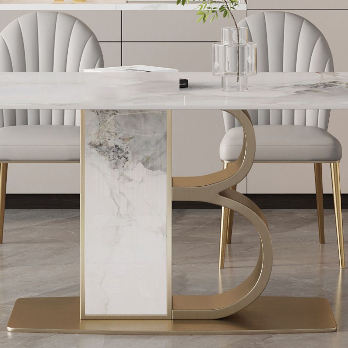 Minimalist Dining Set 1/4/5/6/7 Pcs Sintered Stone Dining Table with Upholstered Chairs Clearhalo 'Dining Room Sets' 'Dining Tables & Seating' 'dining_room_set' 'furn' 'furn_dining_room_set' 'Furniture' 'Kitchen & Dining Furniture' 1200x1200_9ecba657-a158-4495-aa61-502236fc802d