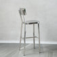 Industrial Armless Bar Stools Metal Low Back Dining Stool with Footrest