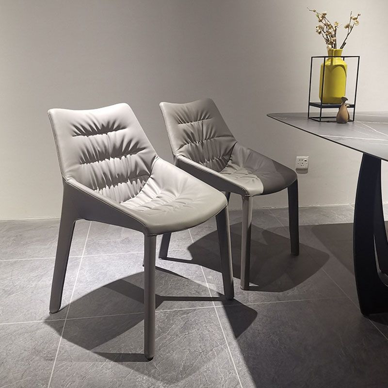 Chaise de salle à manger en acier contemporain Parsons Furniture en finition mate pour la maison