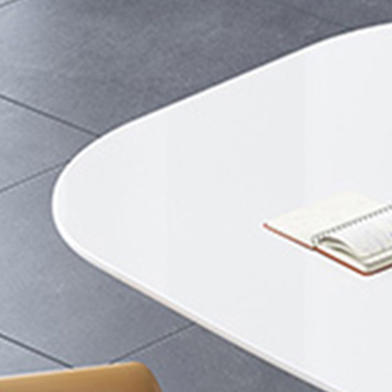 29 "H Hedendaags Executive Desk Oval Wit Wood Writing Desk