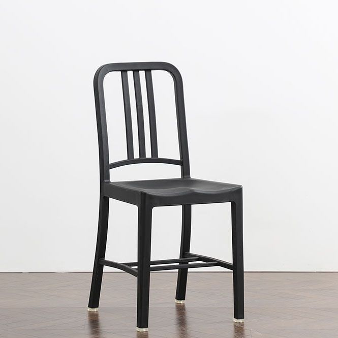 Modern Home Slat Back Side Chair Matte Finish Plastic Dining Chair Clearhalo ' kitchen&dining_furn' 'Dining Chairs' 'Dining Tables & Seating' 'dining_chair' 'furn' 'furn_dining_chair' 'Furniture' 'furniture_dining_chair' 'Kitchen & Dining Furniture' 'kitchen' 1200x1200_9ece5ad7-e7f2-48a0-9b7d-c2b22f7a40f1