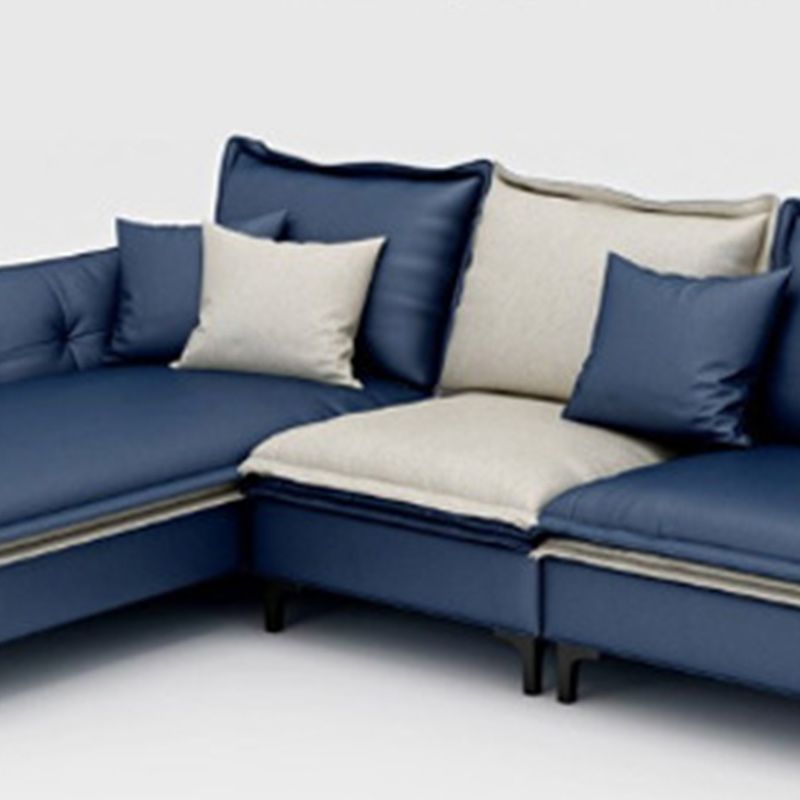 126,38 pollici. Sezionali in pelle finta del braccio top cuscino con cuscini posteriori