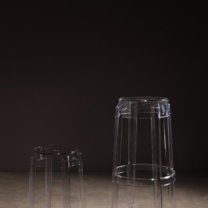 Modern Style Bar-stool Acrylic Round Counter Bar Stool for Kitchen Bar Clearhalo 'Bar Furniture' 'Bar Stools' 'bar_stools' 'furn' 'furn_bar_stools' 'Furniture' 'Kitchen & Dining Furniture' 1200x1200_9ed193eb-1843-4c32-b54b-51895660d652