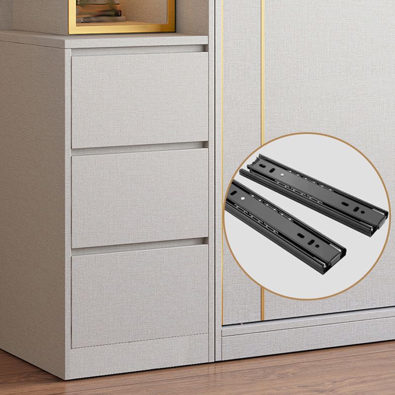 Armario de madera de estilo moderno Color blanco de madera suave armario de cajón cerrado