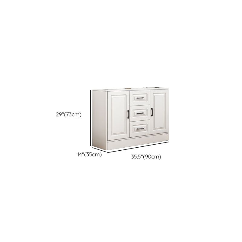 Commode en bois manufacturé avec coffre de rangement contemporain de 13,65 pouces de largeur