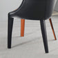 Faux Leather Kitchen Dining Chair Arm Chair in Orange and Black