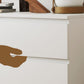 Cassettiera contemporanea doppia in legno per camera da letto