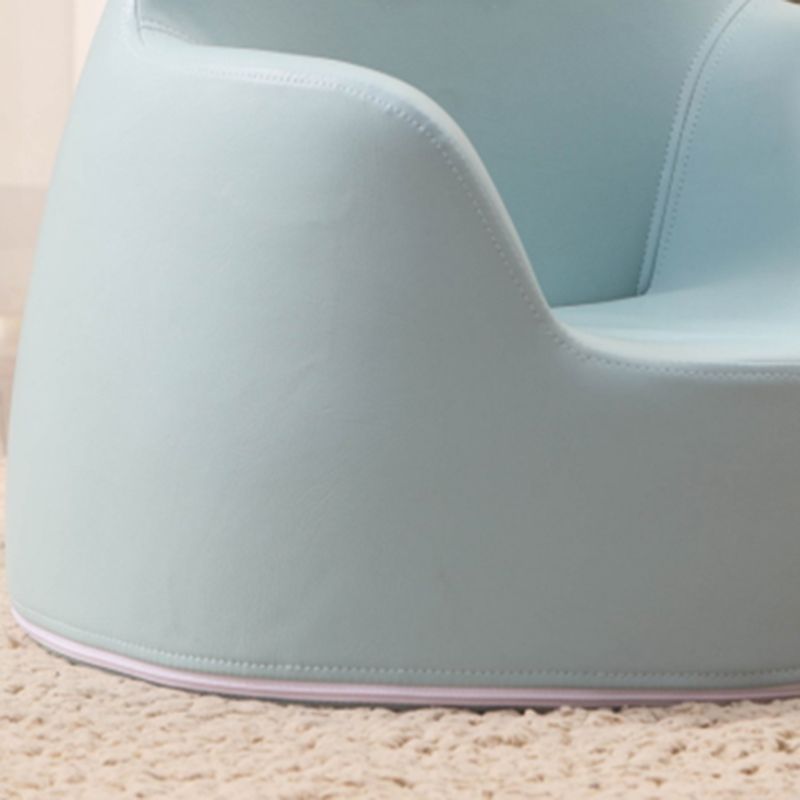 PU Arms Included Barrel Accent Chair with Fixed Back, Flared Arms for Living Room