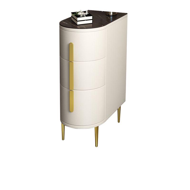 Faux Marble Top End Table,23.6"Tall End Table with 3 drawers Clearhalo 'Coffee & Accent Tables' 'End & Side Tables' 'end_side_table' 'end_side_tables' 'furn' 'furn_end_side_tables' 'Furniture' 'furniture_end_side_table' 'Living Room Furniture' 1200x1200_9ed52379-d880-42dc-ae54-4422e24c3b6c