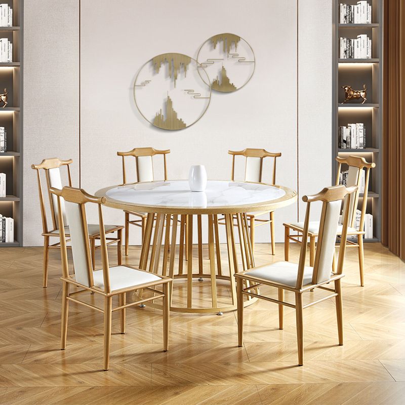 Modern Metal Dining Room Chair High Back Leather Dining Chair for Restaurant Use Clearhalo ' kitchen&dining_furn' 'Dining Chairs' 'Dining Tables & Seating' 'dining_chair' 'furn' 'furn_dining_chair' 'Furniture' 'furniture_dining_chair' 'Kitchen & Dining Furniture' 'kitchen' 1200x1200_9ed53736-c6c2-4407-803b-ce7225a6ae7f