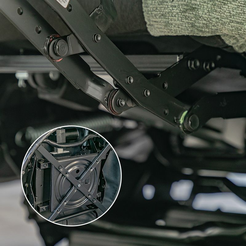 Reclinabile standard di velluto contemporaneo con schiena trapuntata e base a dondolo