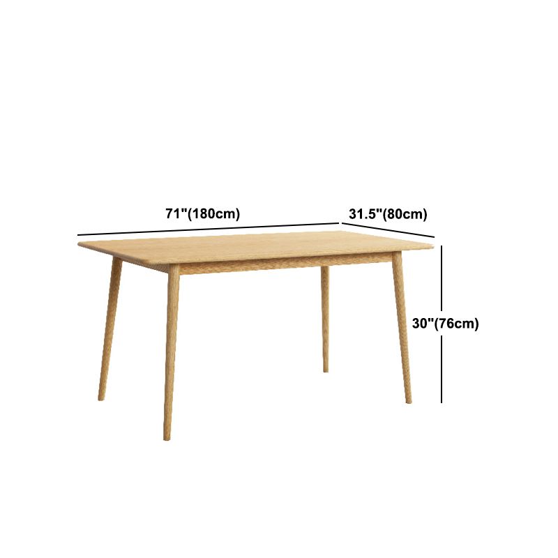 Rectangle Dining Table Solid Wood Dining Room Table in Natural Clearhalo 'Dining Tables & Seating' 'Dining Tables' 'dining_table' 'furn' 'furn_dining_table' 'Furniture' 'Kitchen & Dining Furniture' 1200x1200_9ed6aff4-7619-4e90-9c76-095898ffdd1d