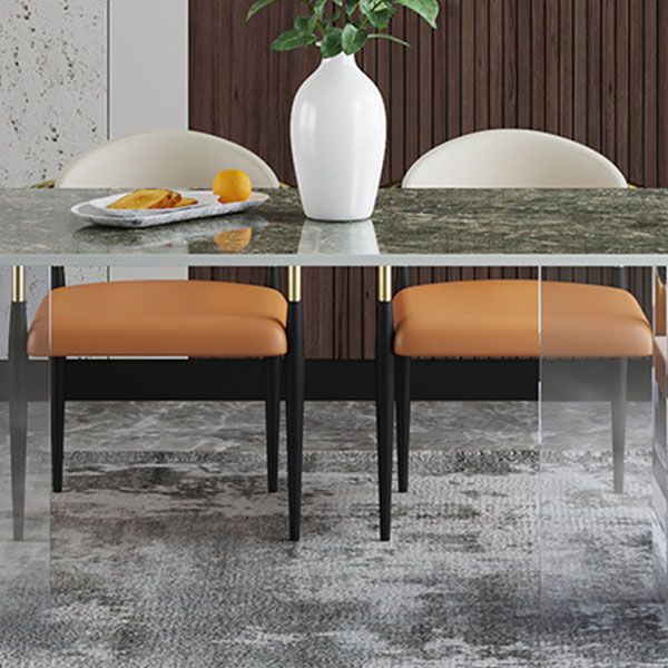 Modernes 1/4/5/7-teiliges Esszimmer-Set, rechteckiger Stein-Esstisch für das Esszimmer