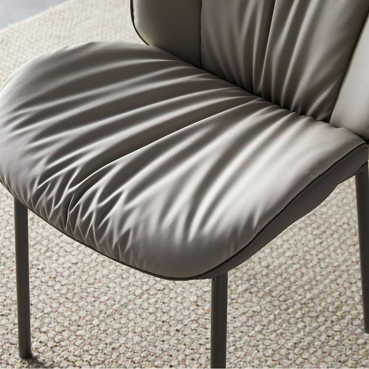 Indoor Industrial Side Chair Solid Back Metal Upholstered Dining Room Chair Clearhalo ' kitchen&dining_furn' 'Dining Chairs' 'Dining Tables & Seating' 'dining_chair' 'furn' 'furn_dining_chair' 'Furniture' 'furniture_dining_chair' 'Kitchen & Dining Furniture' 'kitchen' 1200x1200_9ed7f93d-6956-4b67-b3a4-fedf996b78ce