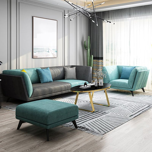 Modern Faux Leather Flared Arm Sofa and Sectional for Living Room and Bedroom Clearhalo 'furn' 'furn_sectionals' 'Furniture' 'furniture_sectionals' 'kitchen' 'kitchen_sectionals' 'Living Room Furniture' 'Sectionals' 1200x1200_9ed94f89-096d-4071-a036-1fd3e2bc0efa