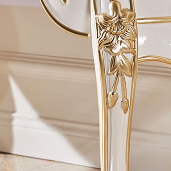 Mirror & 5 Drawers Makeup Vanity Dressing Table Solid Wood Dresser