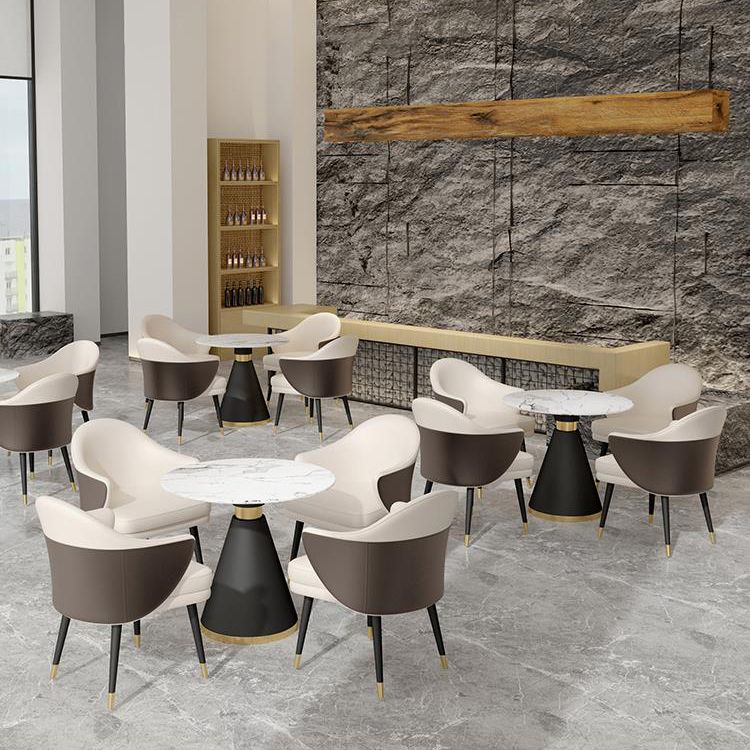 Contemporary 1/2/5 Pieces Dining Set Round Dining Room Table Set for Home Clearhalo 'Dining Room Sets' 'Dining Tables & Seating' 'dining_room_set' 'furn' 'furn_dining_room_set' 'Furniture' 'furniture_dining_room_set' 'Kitchen & Dining Furniture' 'kitchen&dining_furn' 'kitchen' 1200x1200_9eda776f-b6f0-40b6-9370-b7f983d2c94b