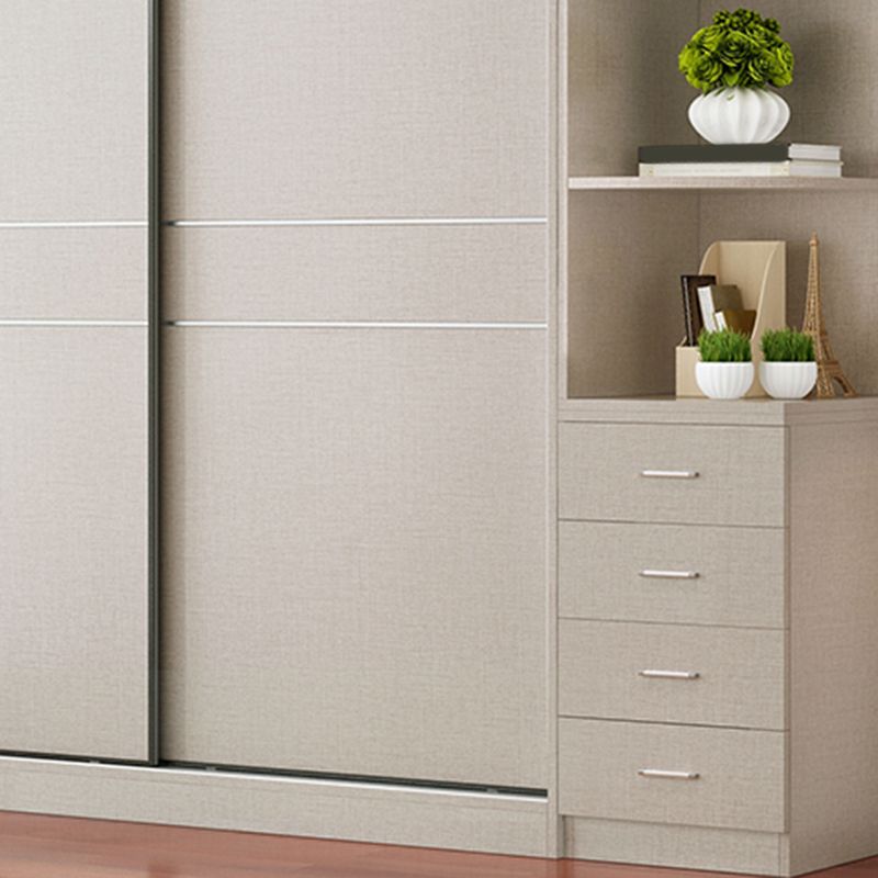 Modern Artificial Wood Wardrobe Freestanding Wardrobe with Sliding Doors for Living Room Clearhalo 'Armoires & Wardrobes' 'armoires_wardrobes' 'Bedroom Furniture' 'furn' 'furn_armoires_wardrobes' 'Furniture' 1200x1200_9edc125b-a7b7-4a1b-aeec-3d78fa0c2fd2