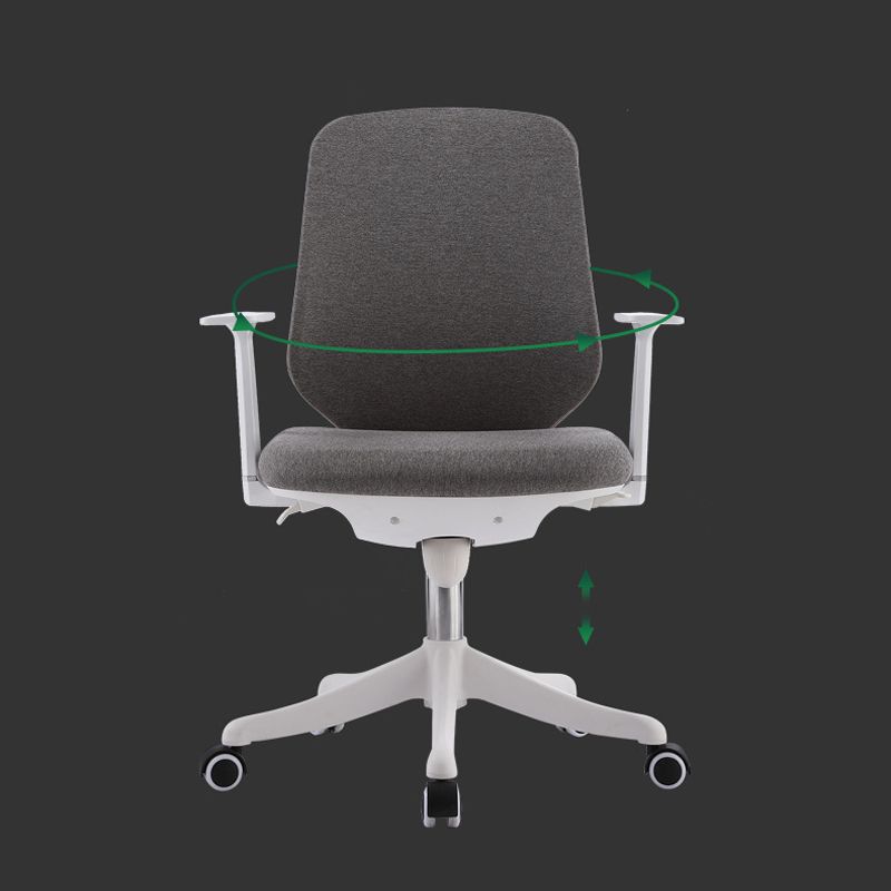 Contemporary Mid-Back Office Chair Gray Conference Fabric Swivel Chair Clearhalo 'furn' 'furn_office_chair' 'Furniture' 'Office Chairs' 'Office Furniture' 'office_chair' 1200x1200_9edcd23d-2630-4aaf-aac5-364285193ecb