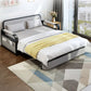 Sofa contemporain de 30 "de large oreiller gris futon inclus canapé-lit de rangement