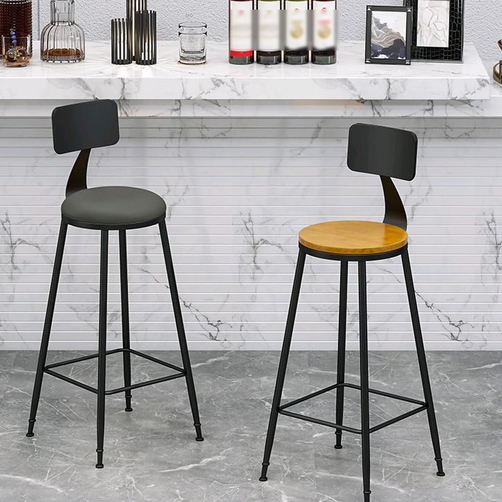 Industrial Style Bar-stool Metal Legs Counter Stool for Kitchen Bar Clearhalo 'Bar Furniture' 'Bar Stools' 'bar_stools' 'furn' 'furn_bar_stools' 'furniture_bar_stools' 'Kitchen & Dining Furniture' 'kitchen&dining_furn' 'kitchen' 'kitchen_furn' Furniture' 1200x1200_9edfbbf7-440a-4f85-9cda-c8261418d0d9