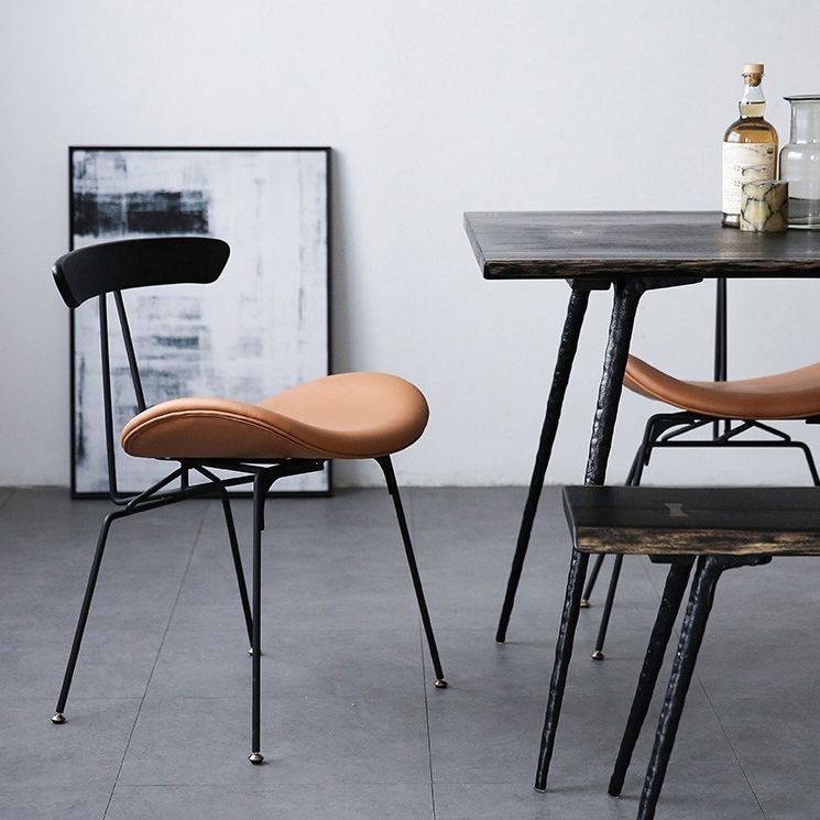 Industrial Chair with Metal Base 29"H Open Back Dining Side Chair for Restaurant Clearhalo ' kitchen&dining_furn' 'Dining Chairs' 'Dining Tables & Seating' 'dining_chair' 'furn' 'furn_dining_chair' 'Furniture' 'furniture_dining_chair' 'Kitchen & Dining Furniture' 'kitchen' 1200x1200_9ee02a5d-d00e-4f5f-b0fc-4cf3cd09f976