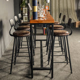 Industrial Style Bar Table Rectangle Solid Wood Pub Bar Table in Brown Clearhalo 'Bar Furniture' 'Bar Tables' 'bar_tables' 'furn' 'furn_bar_tables' 'Furniture' 'Kitchen & Dining Furniture' 1200x1200_9ee0f45d-2aa8-4538-9e51-573f4e003b1f