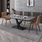 Modern Dinette Set 1/4/5/6/7 Pieces Dining Table Set with Sintered Stone Top Clearhalo 'Dining Room Sets' 'Dining Tables & Seating' 'dining_room_set' 'furn' 'furn_dining_room_set' 'Furniture' 'furniture_dining_room_set' 'Kitchen & Dining Furniture' 1200x1200_9ee24a21-50ee-4749-ad4f-077ec722a8bb
