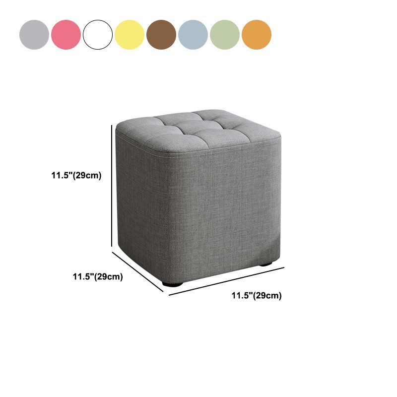 Square Pouf Ottoman Solid Color Tufted Fabric Fade Resistant Contemporary Pouf Clearhalo 'furn' 'furn_ottomans_poufs' 'Furniture' 'Living Room Furniture' 'Ottomans & Poufs' 'ottomans_poufs' 1200x1200_9ee34ef6-5acb-446e-b873-58b2aeb682d0