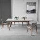 Table à manger en pierre moderne médiévale Table rectangulaire pour salle à manger
