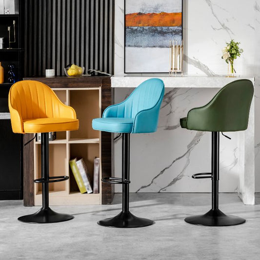 Industrial Bar and Counter Stool Adjustable Height Stool with Pedestal Base Clearhalo 'Bar Furniture' 'Bar Stools' 'bar_stools' 'Furniture' 'furniture_bar_stools' 'Kitchen & Dining Furniture' 1200x1200_9ee481dd-1bc2-4b36-bd74-5eaf44823d1e