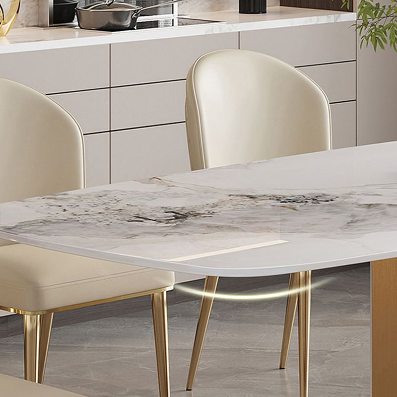 Luxurious Sintered Stone Top Dining Set Rectangle 1/4/5/6/7 Pieces Dining Room Table Set Clearhalo 'Dining Room Sets' 'Dining Tables & Seating' 'dining_room_set' 'furn' 'furn_dining_room_set' 'Furniture' 'Kitchen & Dining Furniture' 1200x1200_9ee50fa2-f469-40c6-93a8-eb12bd810313