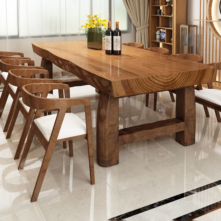 Simple Solid Wood Brown Dining Table Rectangle Shape Standard Dining Table for Kitchen Clearhalo ' dining_table' 'Dining Tables & Seating' 'Dining Tables' 'furn' 'furn_dining_table' 'Furniture' 'furniture_dining_table' 'Kitchen & Dining Furniture' 'kitchen&dining_furn' 'kitchen' 'kitchen_dining_table' 1200x1200_9ee54c22-c544-483b-8fba-9465153c0d83