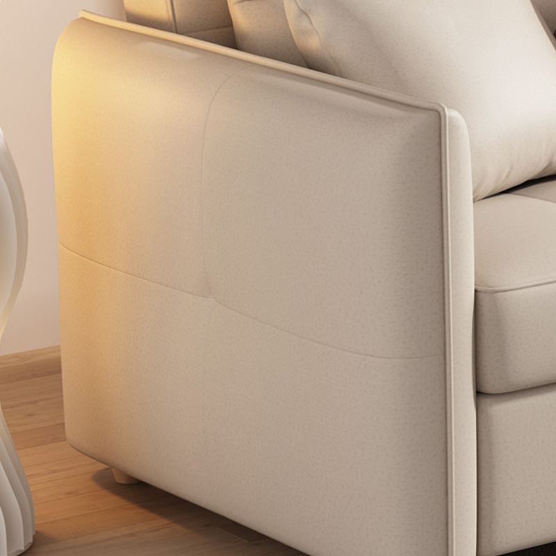 33"H Scandinavian Sofa Bed White Cushion Back Sleeper Sofa with Storage Clearhalo 'furn' 'furn_futons' 'Furniture' 'Futons & Daybeds' 'Futons' 'Living Room Furniture' 1200x1200_9ee61fab-89cc-4803-8e00-c1a752f80884