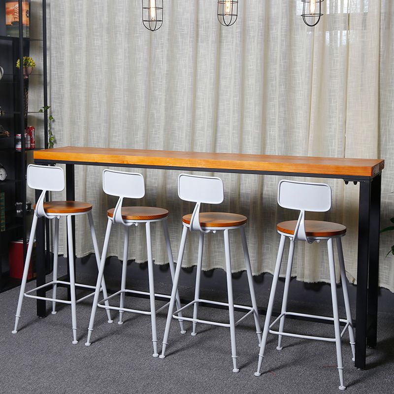Industrial Style Bar Table Rectangle Solid Wood Pub Bar Table in Brown Clearhalo 'Bar Furniture' 'Bar Tables' 'bar_tables' 'furn' 'furn_bar_tables' 'Furniture' 'Kitchen & Dining Furniture' 1200x1200_9ee62ca7-c5b5-46bf-8620-5ec8c5ab6f52