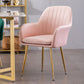 Nordic Glam Style Dining Chair Arm Side Chair with Metal Legs Clearhalo 'Dining Chairs' 'Dining Tables & Seating' 'dining_chair' 'Furniture' 'furniture_dining_chair' 'Kitchen & Dining Furniture' 1200x1200_9ee65ee0-c778-40b8-88d8-544605685050