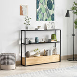 Console contemporanea larga 7,87 pollici tavolo da console metallica con scaffale