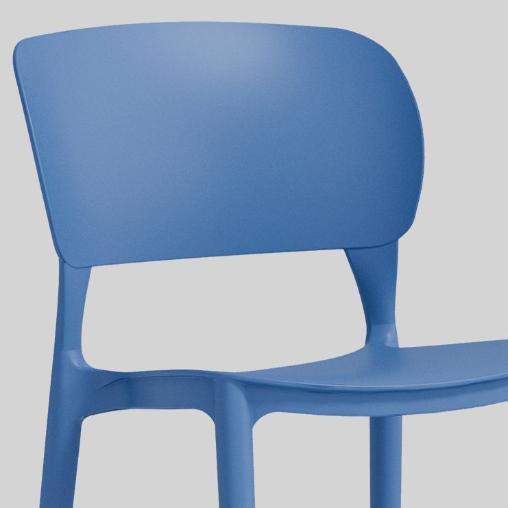 Eigentijdse stijl eetkamerstoel armloze eetkamerstoel met plastic benen voor keuken