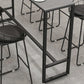 Industrial Style Bar Table 42-inch Height Black Iron Pedestal Bistro Table Clearhalo 'Bar Furniture' 'Bar Tables' 'bar_tables' 'Furniture' 'furniture_bar_tables' 'Kitchen & Dining Furniture' 1200x1200_9ee809e3-e995-47be-8b2f-d92b5a2daf5f