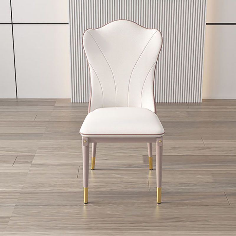 Leather Dining Side Chair Scandinavian Design Solid Back Armless Dining Chairs Clearhalo 'Dining Chairs' 'Dining Tables & Seating' 'dining_chair' 'furn' 'furn_dining_chair' 'Furniture' 'Kitchen & Dining Furniture' 1200x1200_9eec83c8-c5d9-4b25-9986-ee442bf8ae0f