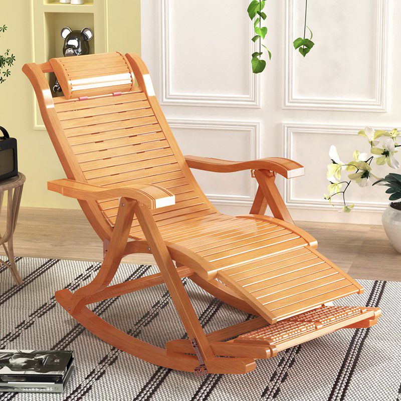 Solid Wood Rocking Chair Bamboo with Padded Seat Rocker Chair Ergonomic Clearhalo 'Chairs & Seating' 'furn' 'furn_rocking_chairs' 'Furniture' 'Living Room Furniture' 'Rocking Chairs' 'rocking_chairs' 1200x1200_9eed234c-bc22-4f10-abb4-5c97ba933284