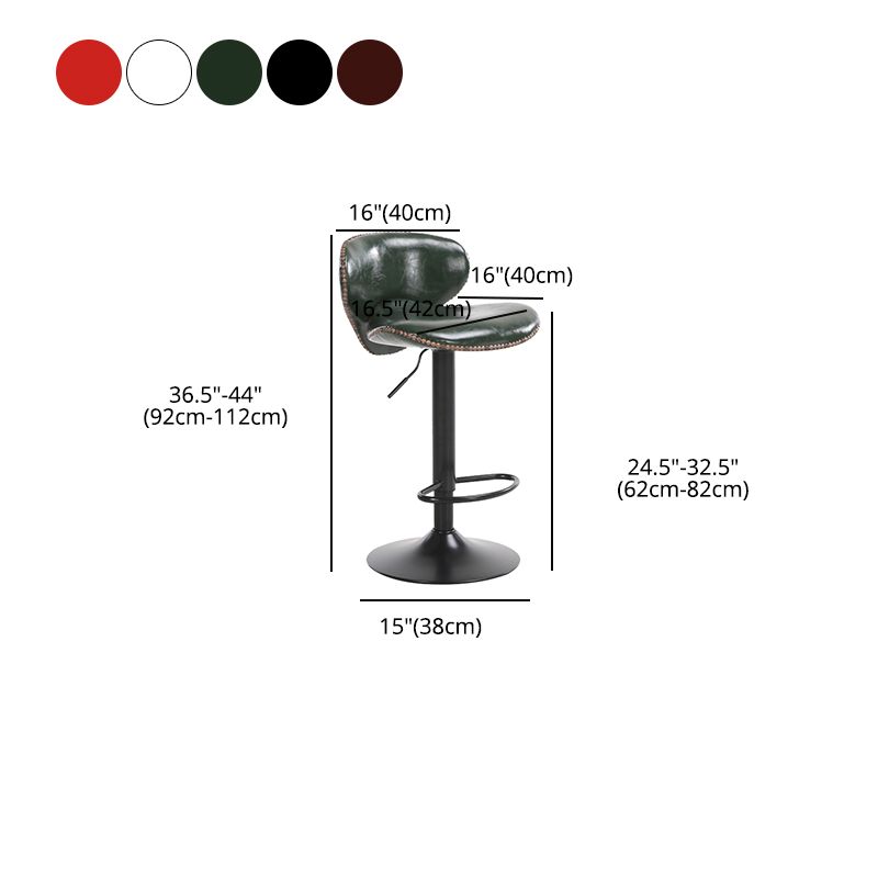 Industrial Style Bar-stool Adjustable Height Metal Leg for Restaurant Bar Clearhalo 'Bar Furniture' 'Bar Stools' 'bar_stools' 'furn' 'furn_bar_stools' 'furniture_bar_stools' 'Kitchen & Dining Furniture' 'kitchen&dining_furn' 'kitchen' 'kitchen_furn' Furniture' 1200x1200_9eed5e5c-de38-4f9b-90fd-e6987a6836fc
