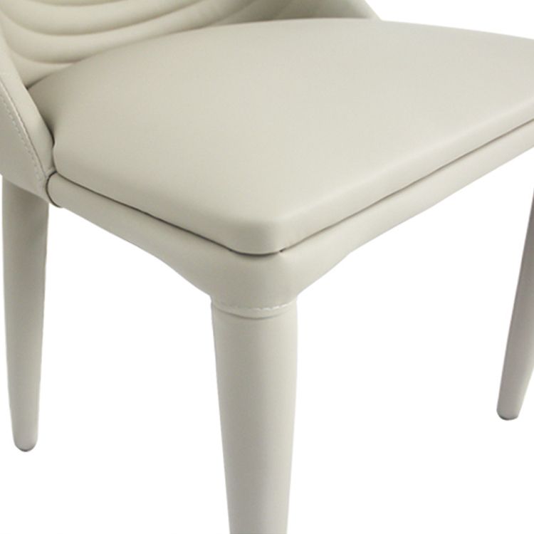 Modern PU Leather Dining Chair Armless Metal Dining Room Chairs for Home Use Clearhalo ' kitchen&dining_furn' 'Dining Chairs' 'Dining Tables & Seating' 'dining_chair' 'furn' 'furn_dining_chair' 'Furniture' 'furniture_dining_chair' 'Kitchen & Dining Furniture' 'kitchen' 1200x1200_9ef097cd-13a1-4688-a968-a81efcf2e166