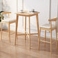 1/2/3 Pieces Bar Stool and Table Set Solid Wood Round for Dining Room
