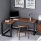 29,25 inch Hoogte Industrial Office Desk Solid Wood L-Shape Writing Desk