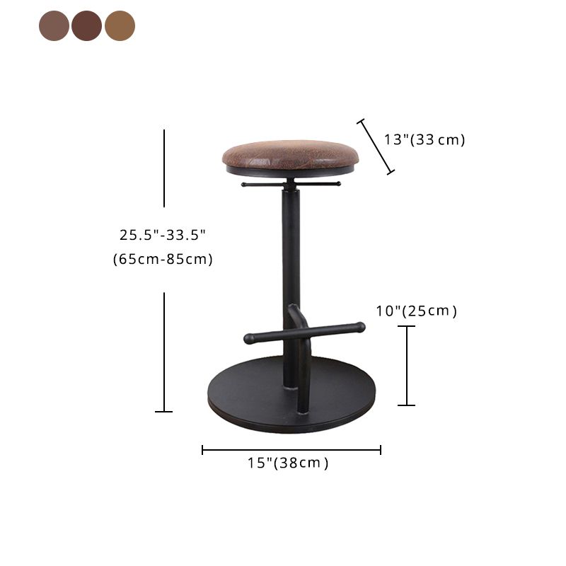 Modern Style Bar Chair with Adjustable Height Swivel Footrest Barstool for Counter Bar Clearhalo 'Bar Furniture' 'Bar Stools' 'bar_stools' 'furn' 'furn_bar_stools' 'furniture_bar_stools' 'Kitchen & Dining Furniture' 'kitchen&dining_furn' 'kitchen' 'kitchen_furn' Furniture' 1200x1200_9ef21188-f6fe-4fee-a031-d02fe86fed3e