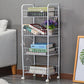 Black and White Industrial Bookshelf Etagere Bookshelf with Caster Wheels Clearhalo 'Bookcases' 'furn' 'furn_bookcases' 'Furniture' 'furniture_bookcases' 'kitchen' 'kitchen_bookcases' 'Living Room Furniture' 'Office Furniture' 1200x1200_9ef2c735-a247-4ff7-925a-2c132461ced4