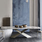 Stone Rectangle Top Dining Table Traditional Luxury Dining Table with Pedestal Base Clearhalo 'Dining Tables & Seating' 'Dining Tables' 'dining_table' 'furn' 'furn_dining_table' 'Furniture' 'furniture_dining_table' 'Kitchen & Dining Furniture' 1200x1200_9ef3b6b1-06be-48d9-b2fa-72abd695f1be