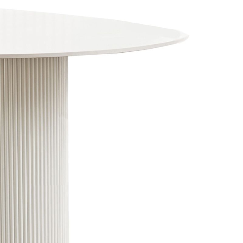 White Oval Dining Table Stone Top Dining Table with Double Pedestal Clearhalo 'Dining Tables & Seating' 'Dining Tables' 'dining_table' 'furn' 'furn_dining_table' 'Furniture' 'Kitchen & Dining Furniture' 1200x1200_9ef65dfe-5574-48db-976f-15ac6118782d